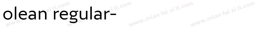 olean regular字体转换